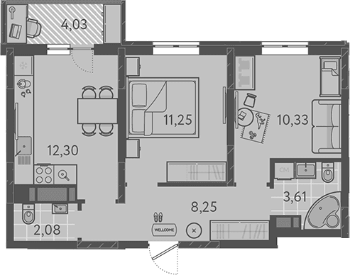 Продается 2-комн. квартира, 47.82 м²