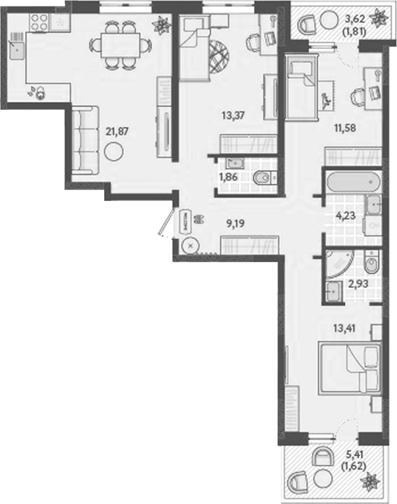 Продается 3-комн. квартира, 79.14 м²