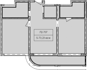 Продается 1-комн. квартира, 73.23 м²
