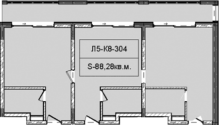 Продается 1-комн. квартира, 88.28 м²