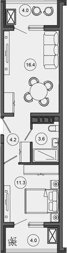 Продается 2-комн. квартира, 35.5 м²