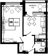 Продается 1-комн. квартира, 40.8 м²