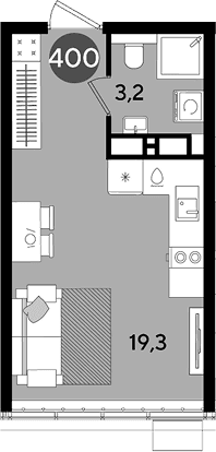 Продается 1-комн. квартира, 22.5 м²
