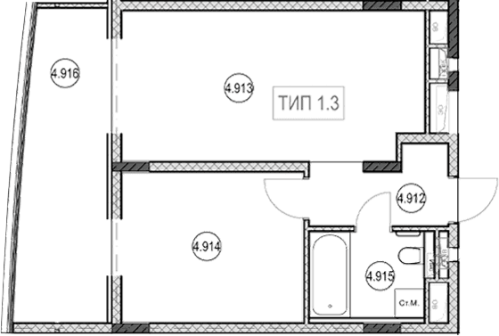 Продается 2-комн. квартира, 40.3 м²