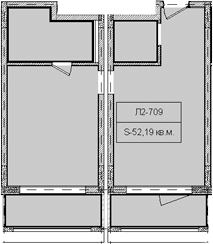 Продается 1-комн. квартира, 52.19 м²