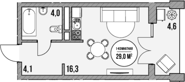 Продается 1-комн. квартира, 24.4 м²