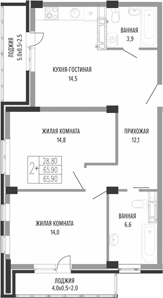 Продается 3-комн. квартира, 67.85 м²