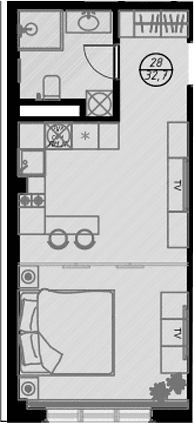 Продается 1-комн. квартира, 32.5 м²