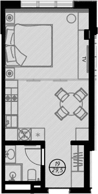 Продается 1-комн. квартира, 29.6 м²