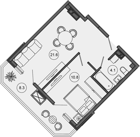 Продается 2-комн. квартира, 36.5 м²