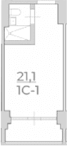 Продается 1-комн. квартира, 21.1 м²