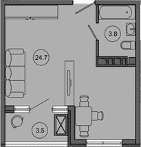 Продается 1-комн. квартира, 28.5 м²