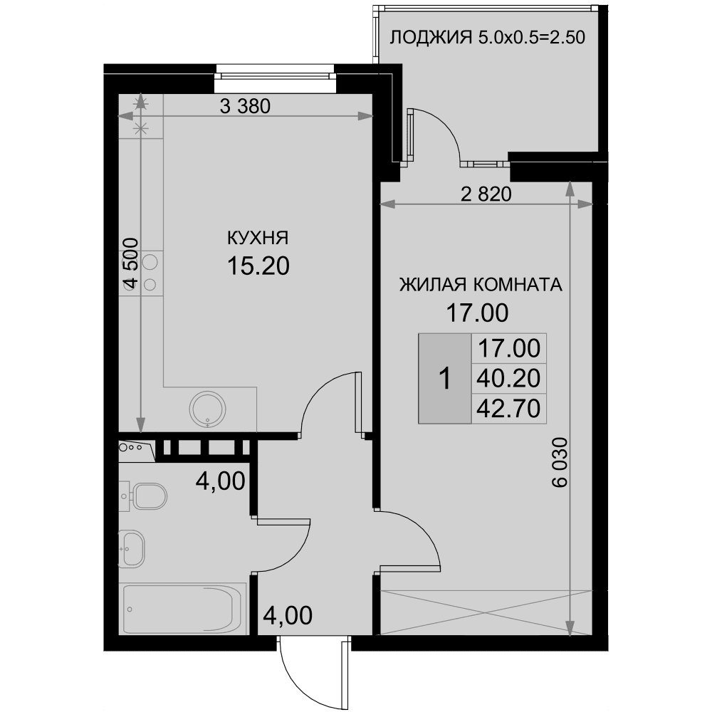 Продается 2-комн. квартира, 40.2 м²