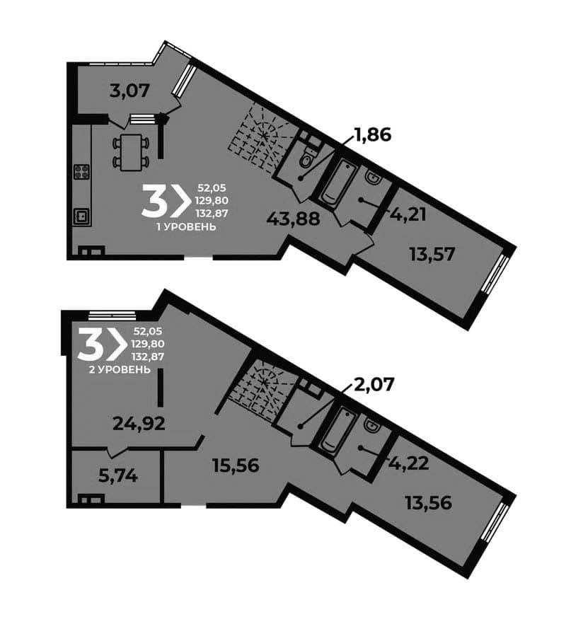 Продается 4-комн. квартира, 129.8 м²