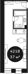 Продается 1-комн. квартира, 36.85 м²