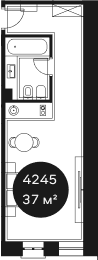 Продается 1-комн. квартира, 36.85 м²