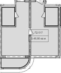Продается 1-комн. квартира, 46.66 м²