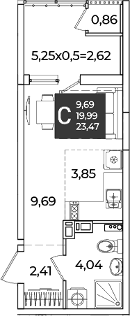 Продается 1-комн. квартира, 19.99 м²