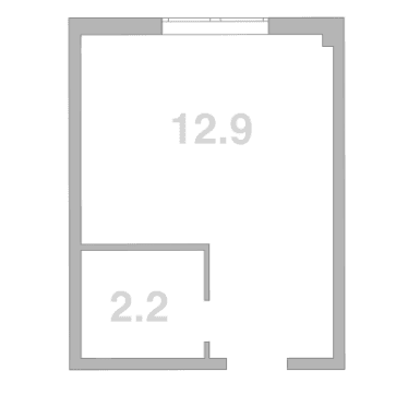 Продается 1-комн. квартира, 15.1 м²