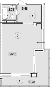 Продается 1-комн. квартира, 35.89 м²