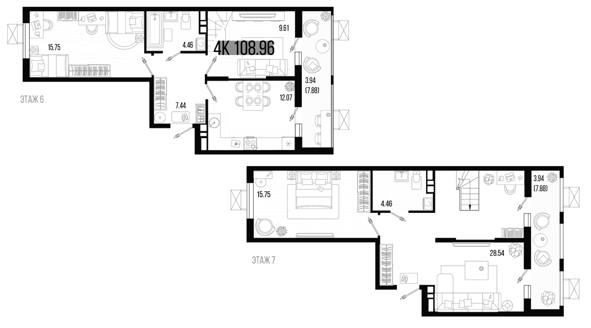 Продается 4-комн. квартира, 101.08 м²