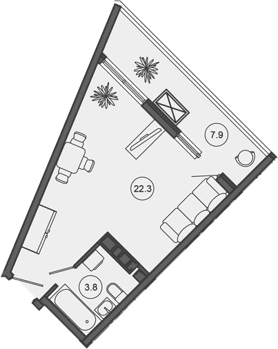 Продается 1-комн. квартира, 26.1 м²
