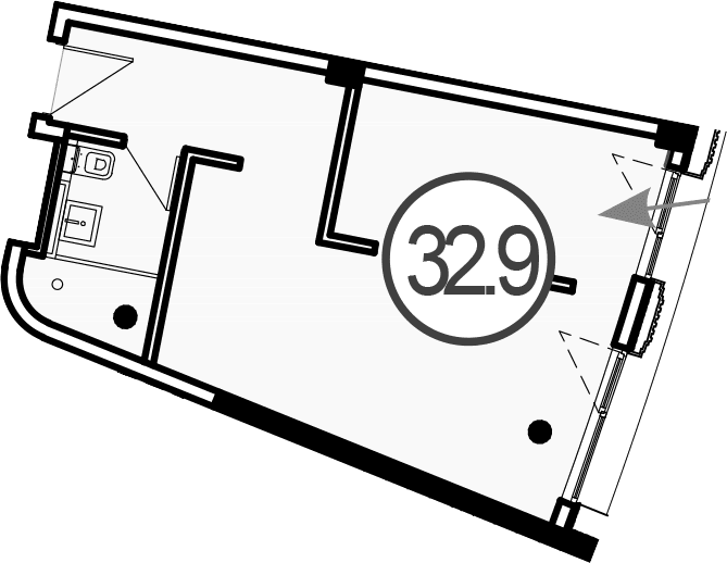 Продается 1-комн. квартира, 32.9 м²