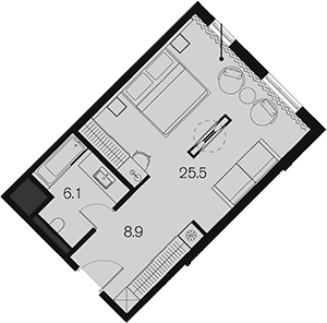 Продается 1-комн. квартира, 40.5 м²