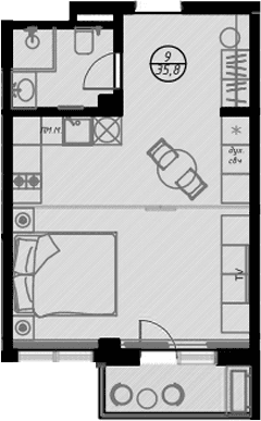 Продается 1-комн. квартира, 32.8 м²