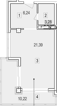Продается 1-комн. квартира, 30.88 м²