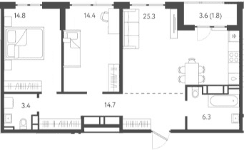 Продается 3-комн. квартира, 78.9 м²