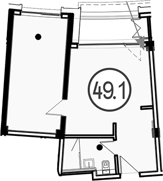 Продается 1-комн. квартира, 49.1 м²