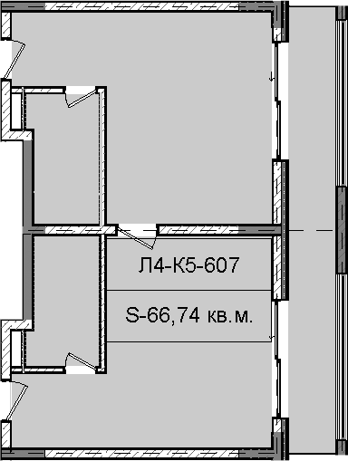 Продается 1-комн. квартира, 66.74 м²