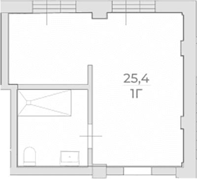 Продается 1-комн. квартира, 25.4 м²