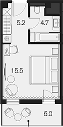 Продается 1-комн. квартира, 25.4 м²