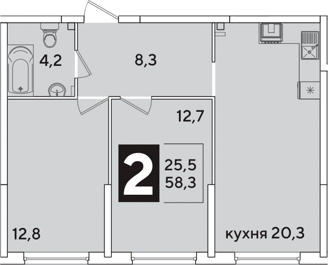 Продается 3-комн. квартира, 58.3 м²
