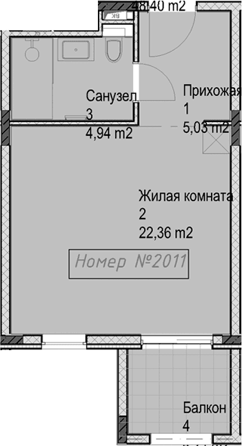 Продается 1-комн. квартира, 32.29 м²