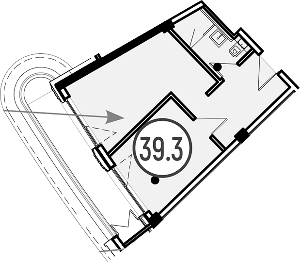 Продается 1-комн. квартира, 39.3 м²