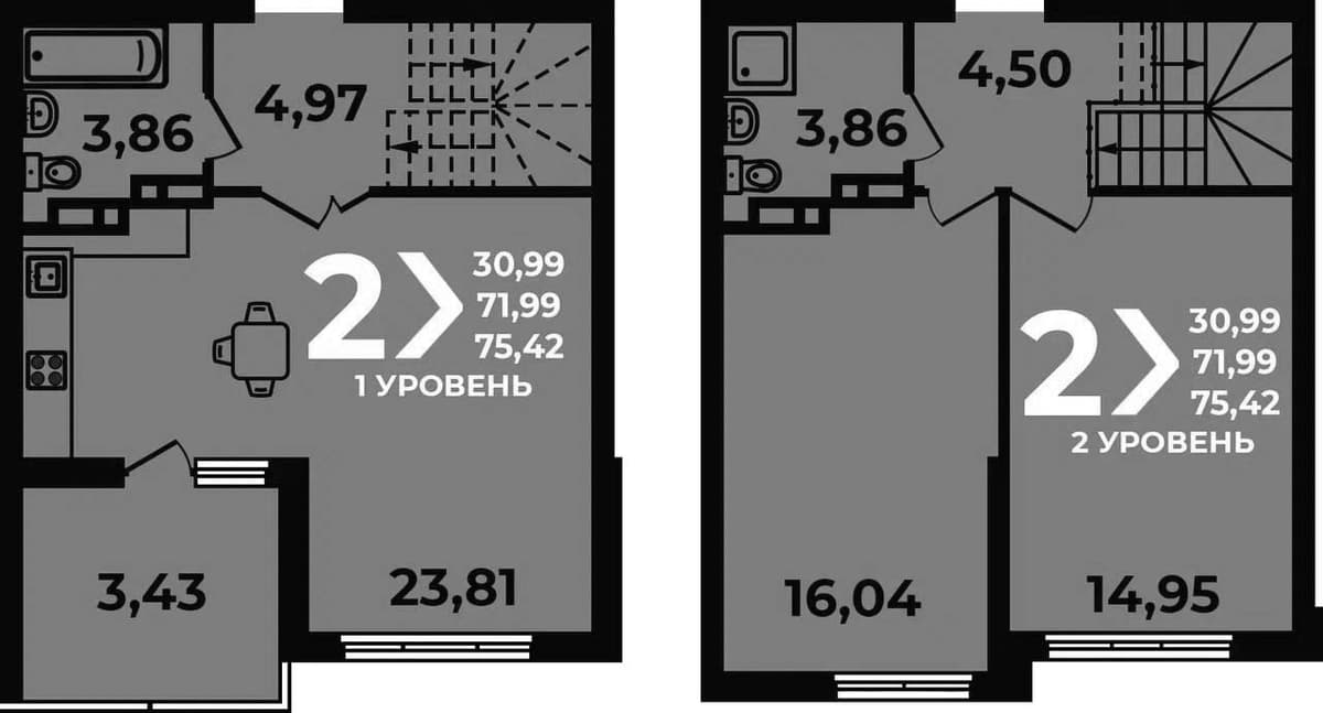 Продается 3-комн. квартира, 71.99 м²