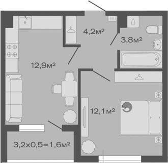 Продается 1-комн. квартира, 33 м²