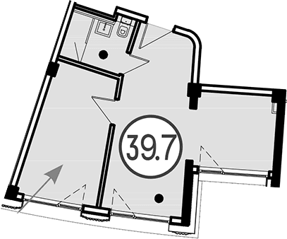 Продается 1-комн. квартира, 39.7 м²