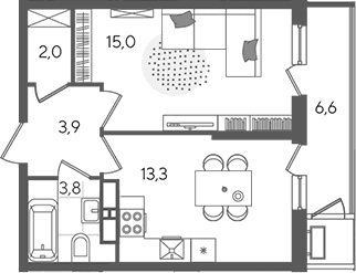 Продается 1-комн. квартира, 38 м²