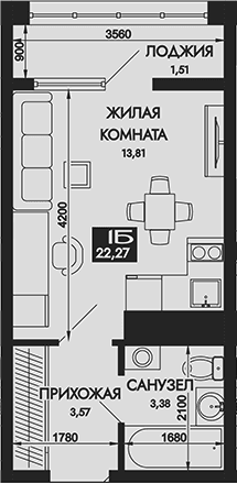 Продается 1-комн. квартира, 20.76 м²