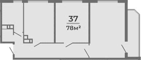 Продается 1-комн. квартира, 71.3 м²
