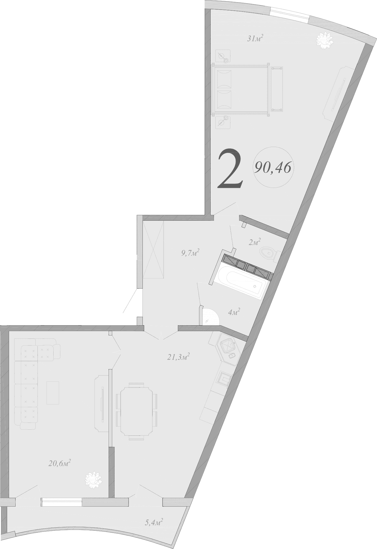 Продается 3-комн. квартира, 88.6 м²