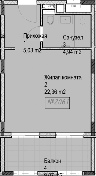 Продается 1-комн. квартира, 32.3 м²