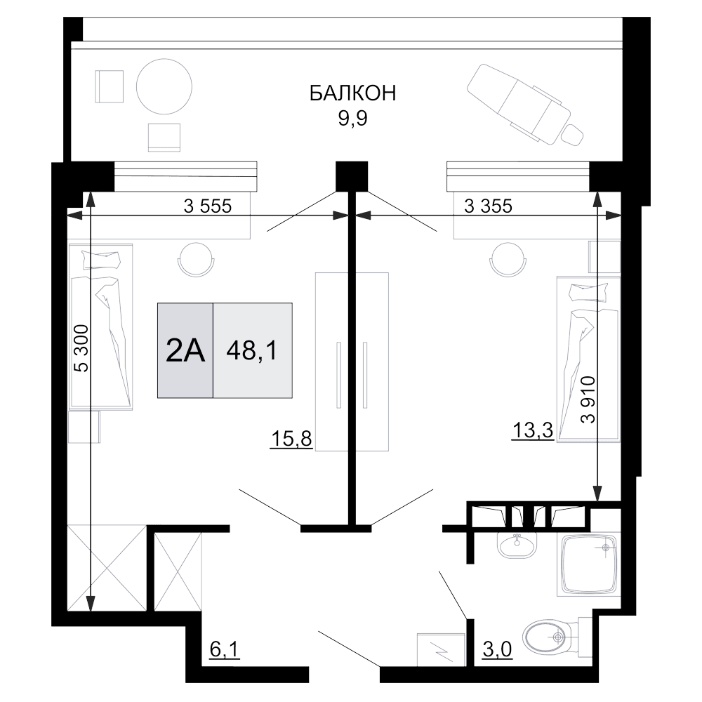 Продается 2-комн. квартира, 38.2 м²