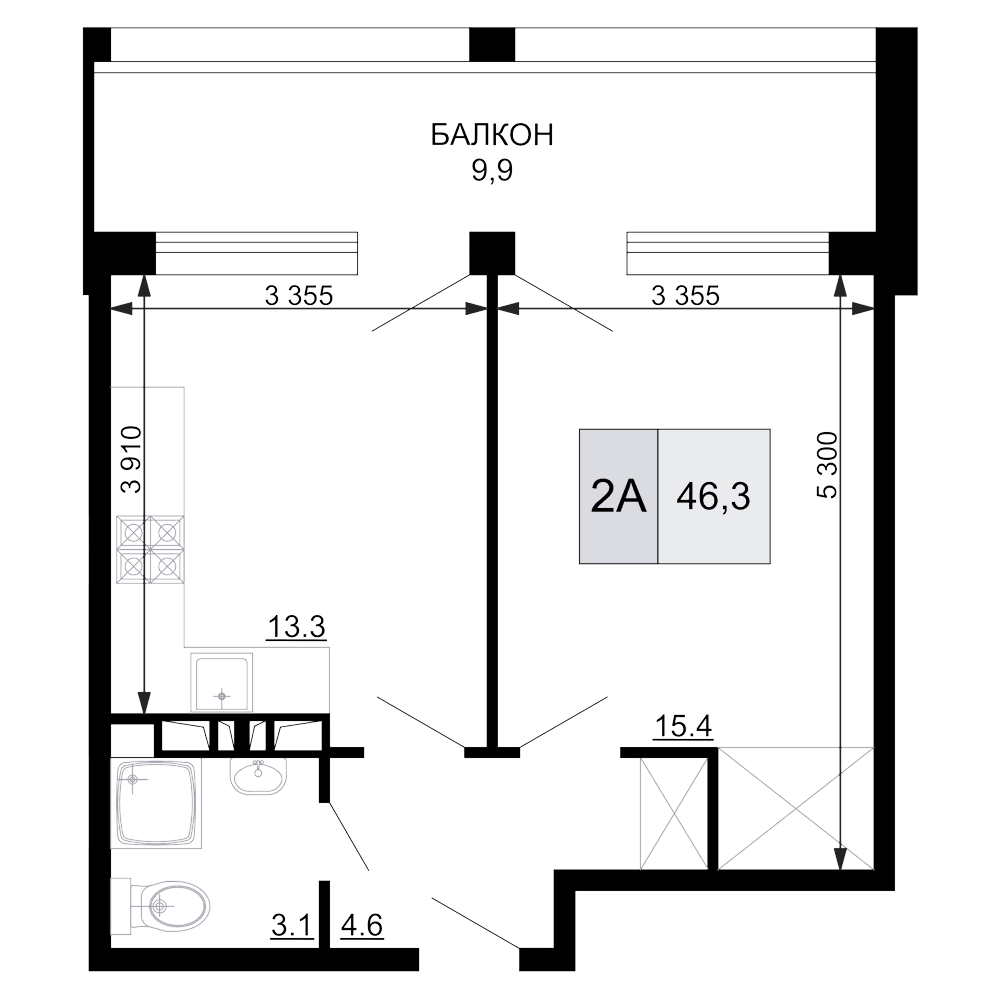 Продается 2-комн. квартира, 36.4 м²