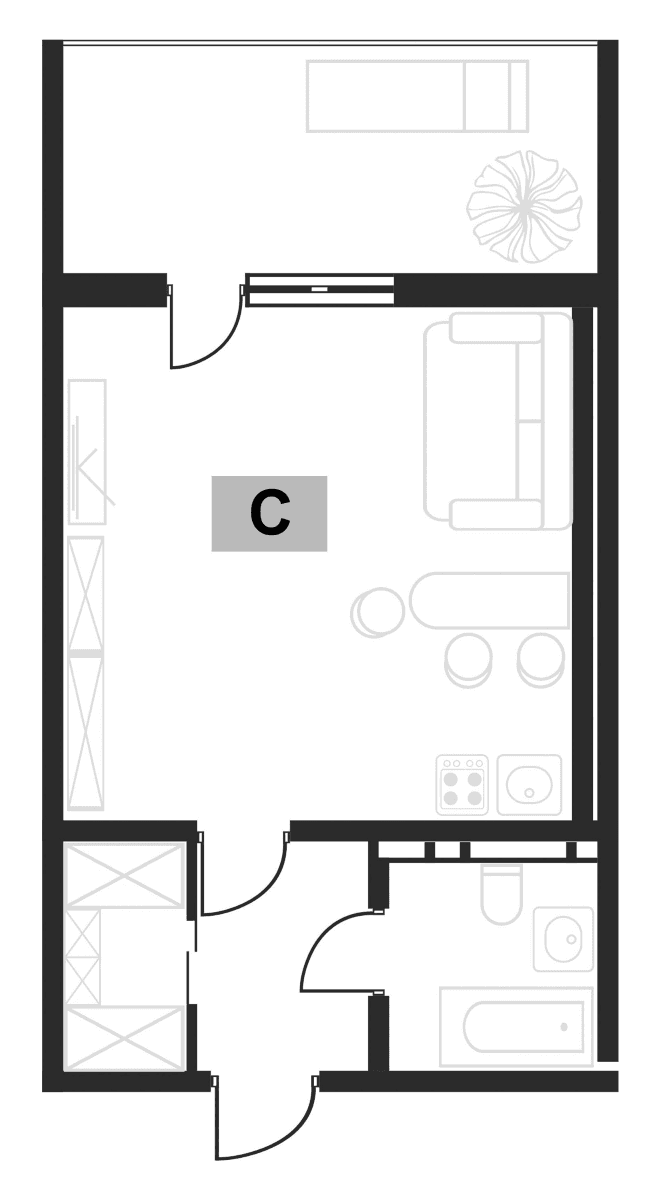Продается 1-комн. квартира, 29.46 м²