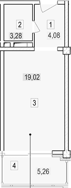 Продается 1-комн. квартира, 26.74 м²